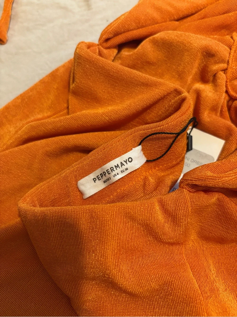 Peppermayo Orange Strappy Keyhole Mini Dress - Picture 6 of 7